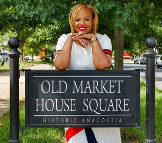 Jamila White at Old Market House Square, Historical Anacostia